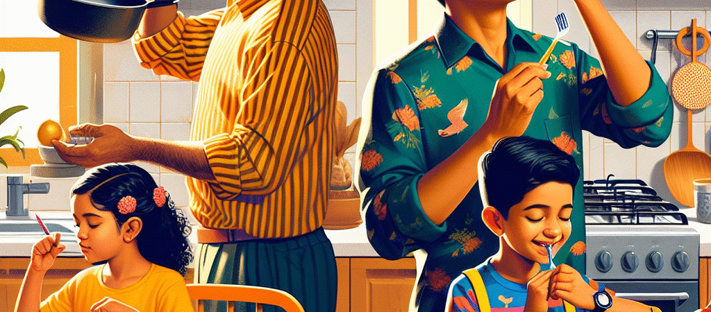 Organisation du matin avec des enfants : routines efficaces pour papas pressés