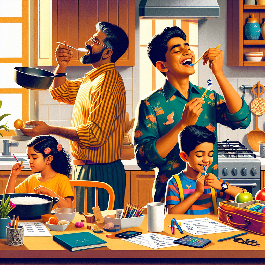 Organisation du matin avec des enfants : routines efficaces pour papas pressés